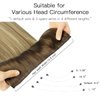 HOTBANANA Wire Hair Extensions, 12 inch 70g Walnut Brown to Ash Brown and Bleach Blonde Fish Line Hair Extensions Real Human Hair Straight Invisible Wire Hair Extensions Remy Hair Extensions