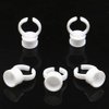 Pigment Rings - Yuelong 300PCS Tattoo Rings Cups Disposable Makeup Rings Tattoo Glue Holder,Tattoo Ink Ring Adhesive Makeup Glue Rings Palette Plastic Nail Art Eyelash Extension Rings(Medium)