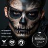 Black Face Paint Cream to Powder Makeup Foundation, Full-Coverage Face Painting Concealer for Kids & Adults, Pro Face Body Paint for Halloween SFX Makeup, Clown, Zombie, Vampire, Skeleton, Joker,Skull