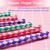 Syhood 24 Pieces Chinese Finger Trap Bamboo Finger Traps PET Bird Chew Toy Birds Foraging Chopper Toy for Kids Birthday Party Favors Piñata Fillers Goodie Bag Stuffers