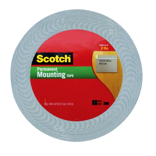 3M™ 4016 Double Sided Foam Tape, 1" x 36 yds., 1/16", Natural, 9/Case, 3M Stock# 7000048480