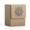 Komick Premium PU Leather Card Deck Box for Magic The Gathering, Yugioh, Holds 100+ Deck Case with 2 Dividers for Collectible Trading Cards MTG Deck Box, TCG, CCG (Sand Golem)