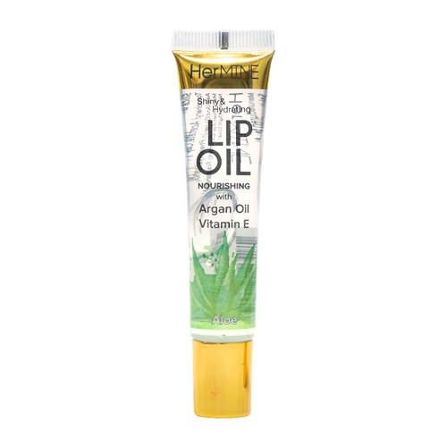 HerMINE Nourishing Lip Oil with Argan Oil & Vitamin E Clear Long Lasting Hydrating Lip Moisturizing Gel 15g / 0.52oz (Lemon)