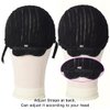 MsLoosily Cornrow Wig Cap For Crochet Braids Synthetic Braided Cap with Adjustable Straps Breathable Crochet Caps with 2 Combs Braided Wig Cap For Sew in,Braided Wig Cap for Black Women(1pcs,black)