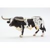 Gemini&Genius Farm Animal Toys, Longhorn Cow Action Figure, Hand Painted, 6 Inches Length, Realistic and Durable Farm Toys for Children Boys and Girls Gift