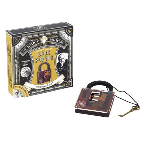 The Einstein Collection Lock Puzzle - Tricky Padlock Brain Game - Professor Puzzle 3D Brain Teaser Puzzles