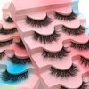 3D 15mm Faux Mink Lashes Natural Eyelash Soft Wispy Cruelty Free Luxury Lashes(15mm D09)