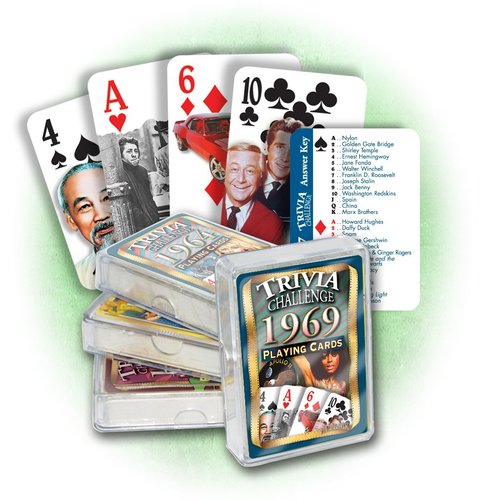 Flickback 1969 Trivia Playing Cards Birthday Gift