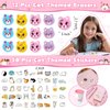 Joyvorite 158Pcs Cat Party Favors Set with Cat Headband Keychains Tattoo Stickers Erasers Slap Bracelets Hairpin Goodie Bags Cat Party Supplies Cat Birthday Decorations Girl Party Favors