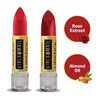 GIRLS MAIL Luminous Intense True Matte Dark Red Lipsticks Almond Oil Infused Dual Set Tinted Magic Lip Color Great for Black & White Woman Professional Makeup Artist Beautician Cosmetologist