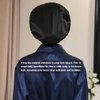 12 Pieces Silk Bonnet for Women Curly Hair Satin Bonnet Hair Wrap for Sleeping Cap with Tie Band (Black)