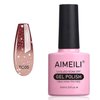 AIMEILI Soak Off U V LED Temperature Color Changing Chameleon Gel Nail Polish - Chocolate Spark (TC05) 10ml