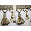 Beaded Tassel Fringe Trim 3.5" Style# Bf 4027 11/06 Color Blue/gold/brown