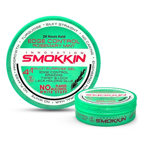 INNOVATION SMOKKIN Strong Hold Hair Gel, Edge Control, Braiding Gel, Locking & Twist Styling Wax, Versatile Styling Locking Gel Applicable To Diverse Hair Types. (Rosemary Mint 5.09 Fl oz)