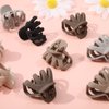 Small Hair Clips for Women Octopus Small Claw Clips 12 Pcs Matte Hair Claw Cute Jaw Clip (Octopus - Coffee/Brown/Beige/Grey/Black)