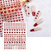 Heart Nail Stickers Valentines Day Nail Art Decal 3D Self-Adhesive Red White Black Sliver Metal Laser Heart Design Nail Stickers for Nail Supplies for Acrylic DIY Manicure Decorations 9 Sheets
