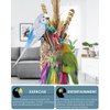Bissap Bird Chew Toys, Parrot Foraging Shredder Natural Palm Frond Woven Bag Hanging Cage Toy with Chewing Treats for Conure Budgie Cockatiel Cockatoos and Similar Sized Pet Birds
