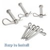 Tugermoola 230PCS 13 Sizes Cotter Pin Assortment Kit 304 Stainless Steel R Shaped Cotter Pins and Hairpin Split Pin Fastener Clips OLA016