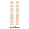 Laflare Gel Glossy Nail Strips, Self Adhesive Gel Nail Art Decals Polish Stickers with 20 Pcs Double-End Strips Glitter False Nails Including Trimming File (R45708 - Light Gold Gradation)