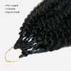 AU-THEN-TIC 18 Inch 2 Pack Afro Kinky Twist Braid Hair Pre Looped Springy Long Braiding Hair for Twist Crochet Braid Synthetic Hair Extensions (18 Inch (2 Pack), 1-Jet Black)
