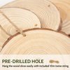Falling in Art 2.3-3.1 Inches Natural Wood Slices Set for Crafts - 25Pcs Round Wood Discs with Pre-drilled Hole for DIY Projects, Christmas Ornaments and Wedding Decoration