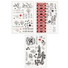 3 Sheets Temporary Tattoos Tattoo Sticker Perfect for Halloween,Cosplay, Costumes and Party Accessories