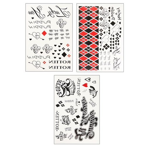 3 Sheets Temporary Tattoos Tattoo Sticker Perfect for Halloween,Cosplay, Costumes and Party Accessories