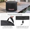 Porch Shield UV-Resistant Solo Stove Yukon Cover - Waterproof Patio Fire Pit Cover Round 28 inch Fits for Solo Stove Yukon, Black