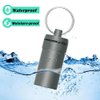 3 Packs Waterproof Aluminum Pill Fob Container, EFFIET Nitro Bottle Holder Nitroglycerin Pill Case Emergency Keychain Pill Holder for Medicine Organizer Dispenser (Silver-Matt-Red)
