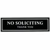 Kubik Letters Original No Soliciting Sign for House (with Strong Adhesive Tape) - No Soliciting Sign for Front Door - No Solicitors Sign for Front Door - No Solicitation Sign - Black 120 mil
