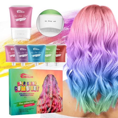 Comblor Hair Color Wax, lonstin Brand 5 Colors (60 ml), Temporary Hair Dye Wax for DIY Hair, Bear...