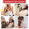 Fedmut Hair Extension Tools Kit, 5 Colors 1000Pcs Micro Silicone Rings Beads with Hair Extension Remove Pliers, Pulling Hook, Threads, Needle for Hair Extensions Hair Styling