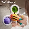 ALASOU 3PCS Pop Suction Cup Spinner Toys for 1 Year Old Boy Girl|Novelty Spinning Tops Bath Toys Age 1-2|Sensory Baby Toys Stocking Stuffers for Toddlers 1-3|12 18 Months Boy Birthday Gift for Infant