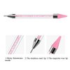 Mouygj Rhinestone Picker Dotting Pen, Nail Dotting Tool Double Head Wax Pen, Rhinestone Pickup Tool for DIY Nail Art