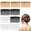 Molain 9 Pcs 14 Teeth Hair Side Comb Transparent Twist French Vintage Style Hair Clips Pins Accessories for Women Girls Bridal Wedding Veil French Side Hair Comb Hair Styling Comb
