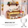 LOGOFUN 40 Pcs Dollhouse Miniature Wine Glasses 1:12 Scale Drink Cups Round Bottom Glasses Kitchen Accessories Decorations