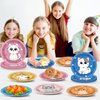 Justforjoyful 48Pcs 7" Cat Theme Party Paper Plates Cat Kitten Dessert Party Supplies Kids Girls Birthday Party Dinner Decorations Cat Paw Disposable Dinnerware Plates for Baby Shower Party Favors