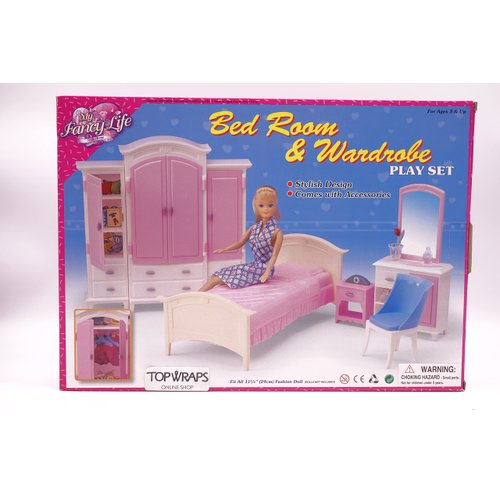 My Fancy Life Bed Room & Wardrobe Doll Furniture Play Set