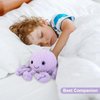 SuzziPals Microwavable & Coolable Octopus Plush, Lavender Octopus Stuffed Animals, Microwave Heating Pad Stuffed Animals for Cramps & Pain, Heated Stuffed Animals Octopus Plushie, Cute Plushies Gifts