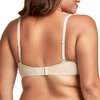 Maidenform One Fab Fit Underwire Bra, Push-Up T-Shirt Bra, Modern Demi Bra, Lightly Padded Bra with Convertible Straps, Paris Nude, 34B