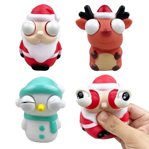 Pinkiwine 3 Pack Christmas Squeeze Out Eyes Toys for Kids Boys Girls Toddlers Christmas Stocking Stuffers Party Favors Gifts