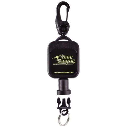 Gear Keeper Micro Retractor | Super Zinger for Fly FIshing – Options | Swiveling Snap Clip, Threaded Stud or Carabiner Clip Mount with Q/C Split Ring Accessory | Made in USA