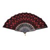 Winture 10 PCS Peacock Hand Fans, Spanish Folding Hand Fan, Flower Dancing Fans,Summer Handheld Folding Fans Party Favors for Girls Women (Embroidered Peacock Tail Pattern)