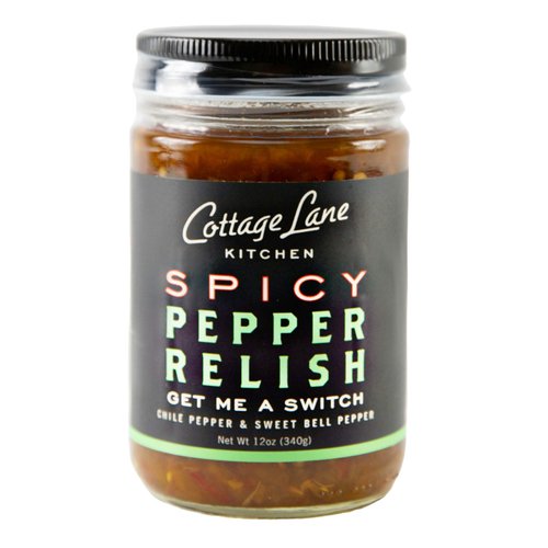 Cottage Lane Kitchen Pepper Relish - Hot & Sweet Chile Peppers. Spicy Jalapenos Bell Peppers - Sub for Hot Sauce, Chow Chow, Salsa 12oz Jar