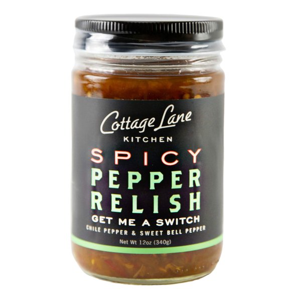 Cottage Lane Kitchen Pepper Relish - Hot & Sweet Chile Peppers. Spicy Jalapenos Bell Peppers - Sub for Hot Sauce, Chow Chow, Salsa 12oz Jar