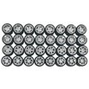16 Set Wheels and Tires Kit Simulation 1/64 Model Modified Tire with Rubber Tires and Silver Hub Suitable for Adding Collection Value to 1/64 Model Cars