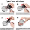 Smooth Edge Side Can Opener Manual with Durable Sharp Blade, Safe Cut Manual Can Opener with Non-Slip Rubber Knob, Comfortable Grip Handle