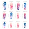 Tyuimhx Colorful Press on Nails Coffin Long Fake Nails Glossy False Nails With Clouds Designs Full Cover Stick on Nails Acrylic Reusable Artificial Nails for Women Glue on Nails 24Pcs