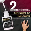 EXSIVIA 2nd Gen Super Strong Nail Glue - Salon Quality, Extra Strength for Acrylic, Press-On, Fake Nails, Quick Dry, Long Lasting, No Dehydrator or Primer Needed - 8ml