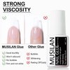 MUSILAN Nail Glue,Nail Glue for Press On Nails,Brush on Nail Glue Professional Nail Tip Glue,Super Strong Nail Gel Glue for Acrylic Nails False Nails Tips Adhesive with Glue Brush Press On Nail Tip